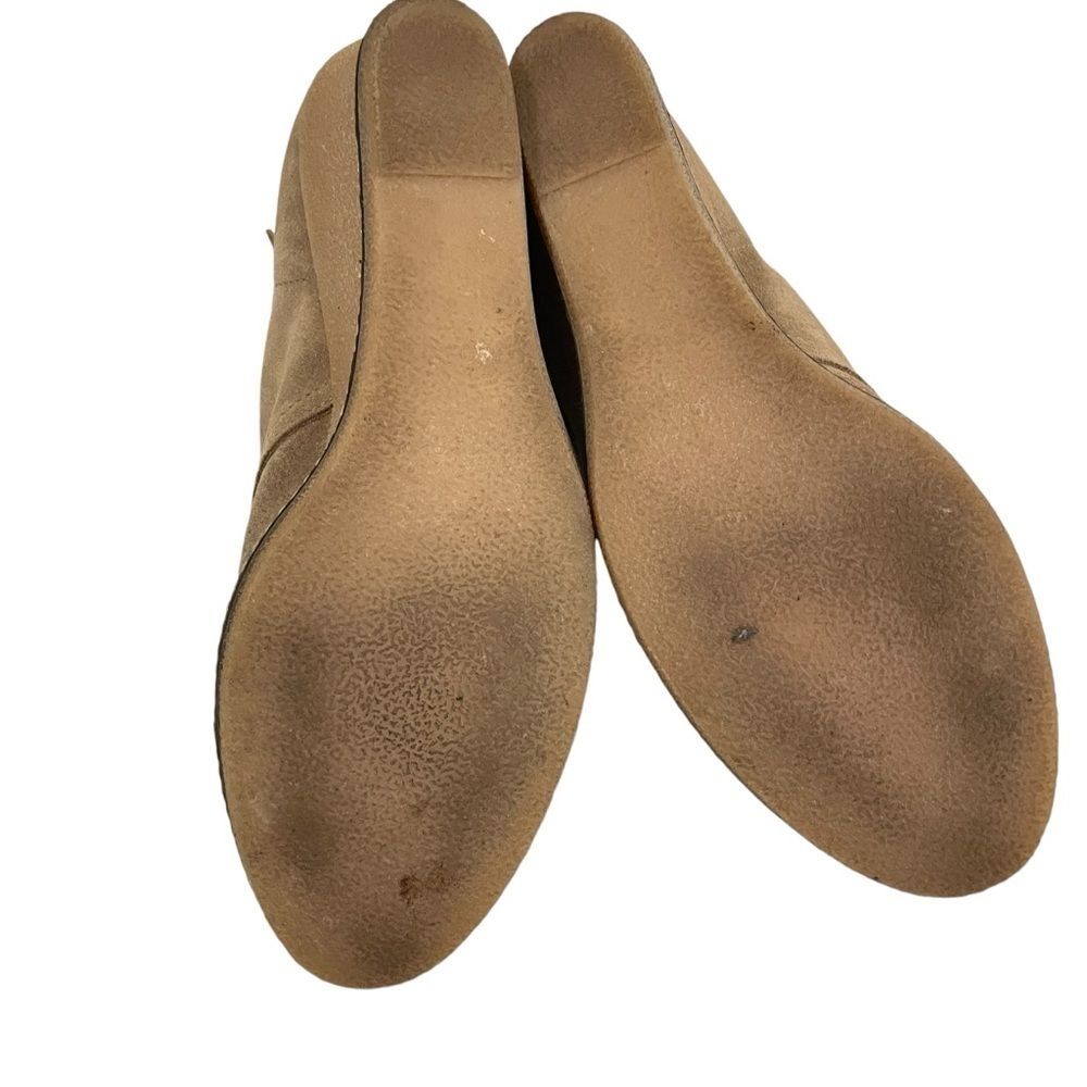 J. Crew Women’s Size 10 Tan Suede Wedge Bootie. Made in 🇮🇹 Italy. Lace up - Picture 7 of 9